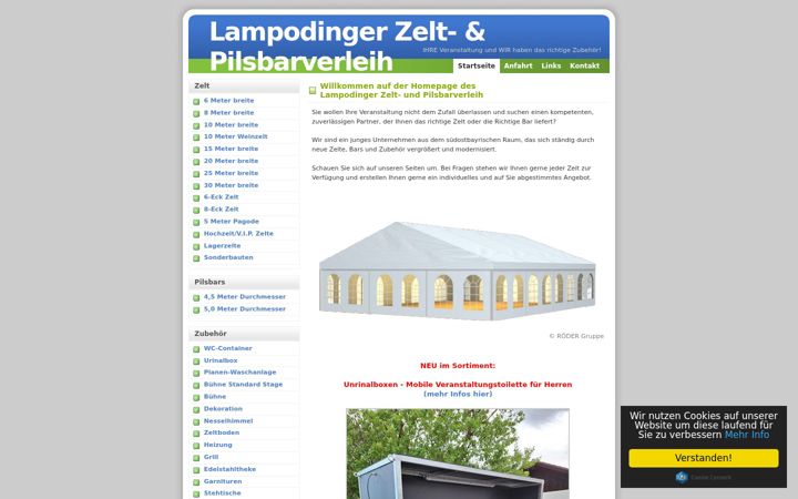 Screenshot of la-zeltverleih.de