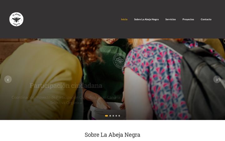 Screenshot of laabejanegra.com