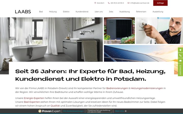 Screenshot of laabs-potsdam.de