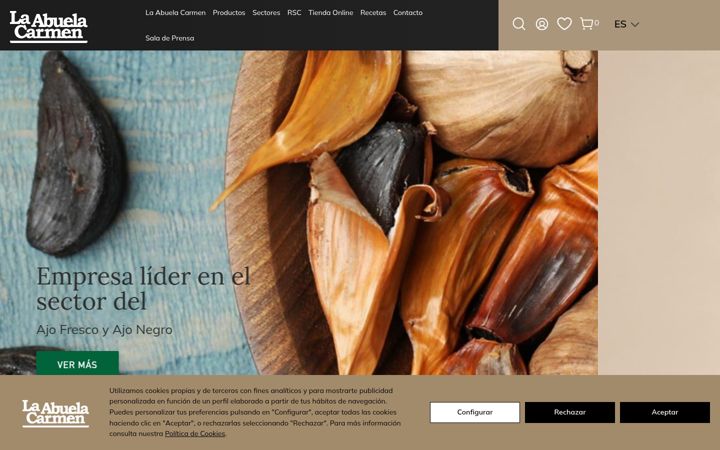 Screenshot of laabuelacarmen.com