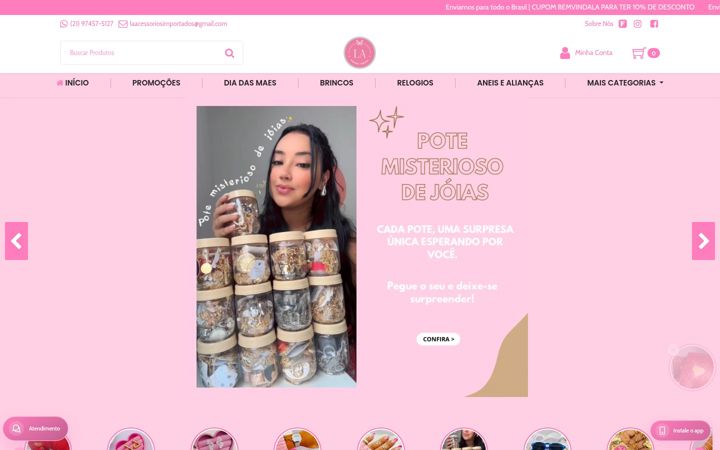 Screenshot of laacessorios.com.br