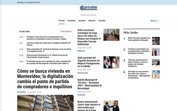 Screenshot of laactualidadeconomica.com