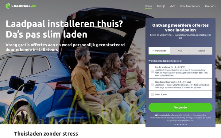 Screenshot of laadpaal.be