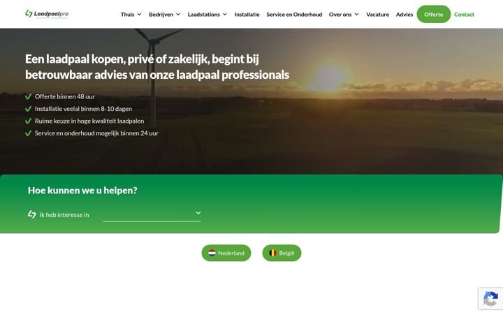 Screenshot of laadpaalpro.be