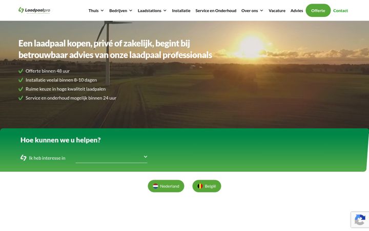 Screenshot of laadpaalpro.nl