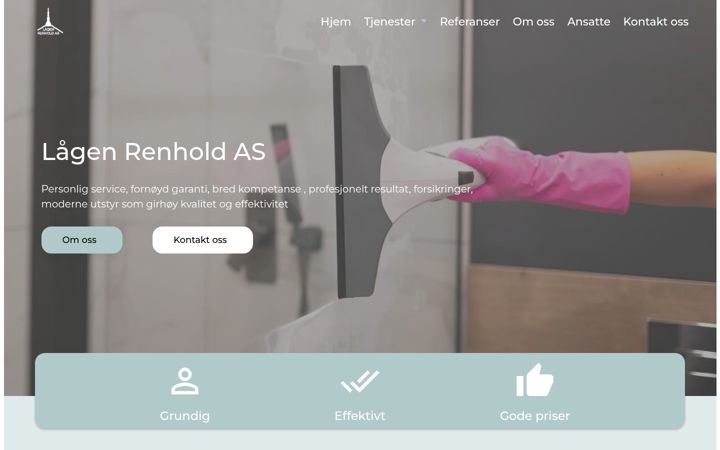 Screenshot of laagenrenhold.no