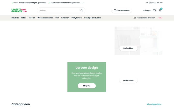 Screenshot of laagsteprijsgarantie.com