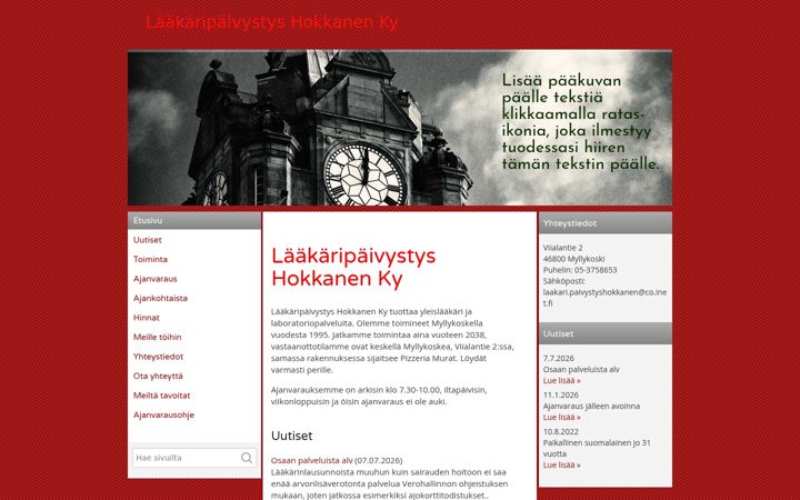Screenshot of laakaripaivystyshokkanen.com