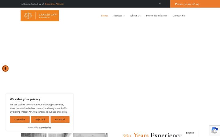 Screenshot of laaksolaw.com