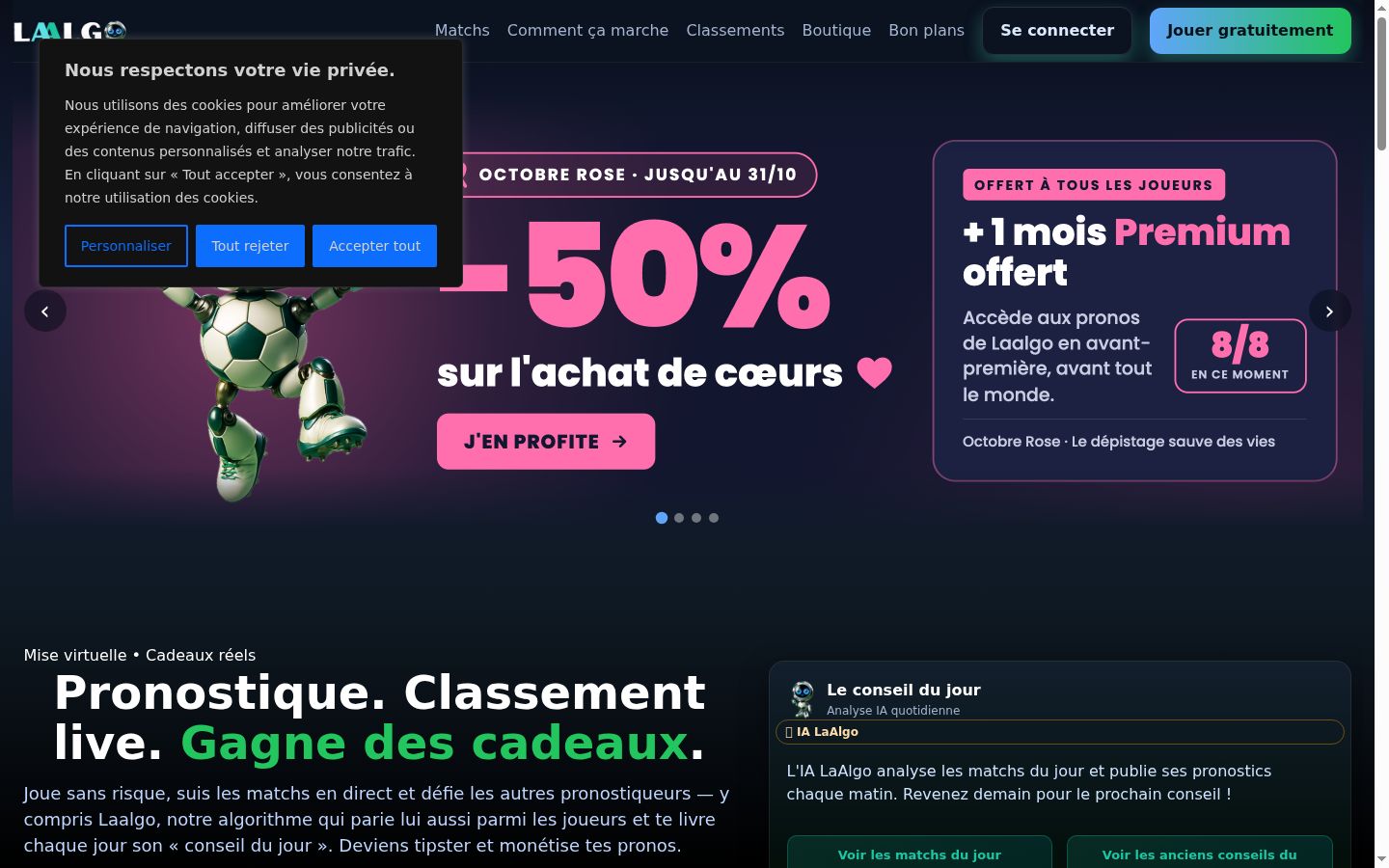 Screenshot tal-banner tal-kunsens muri qabel kwalunkwe interazzjoni
