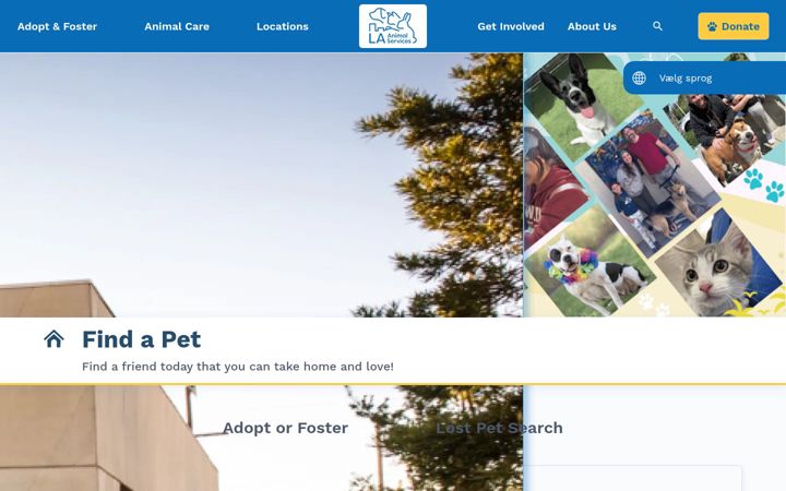 Screenshot of laanimalservices.com