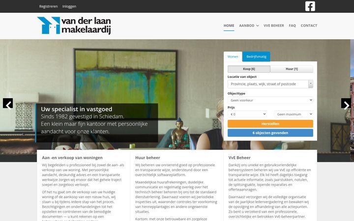 Screenshot of laanmakelaardij.nl