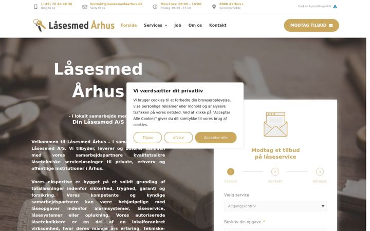 Screenshot of laasesmedaarhus.dk