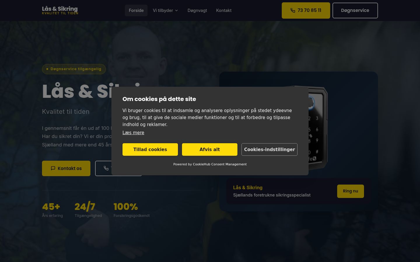 Screenshot tal-banner tal-kunsens muri qabel kwalunkwe interazzjoni