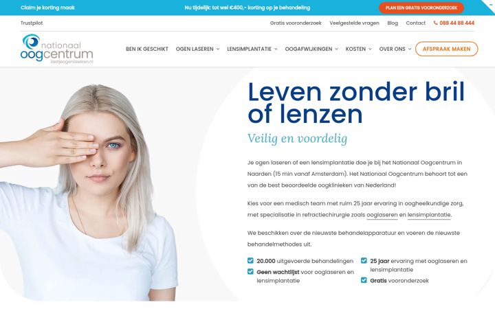 Screenshot of laatjeogenlaseren.nl