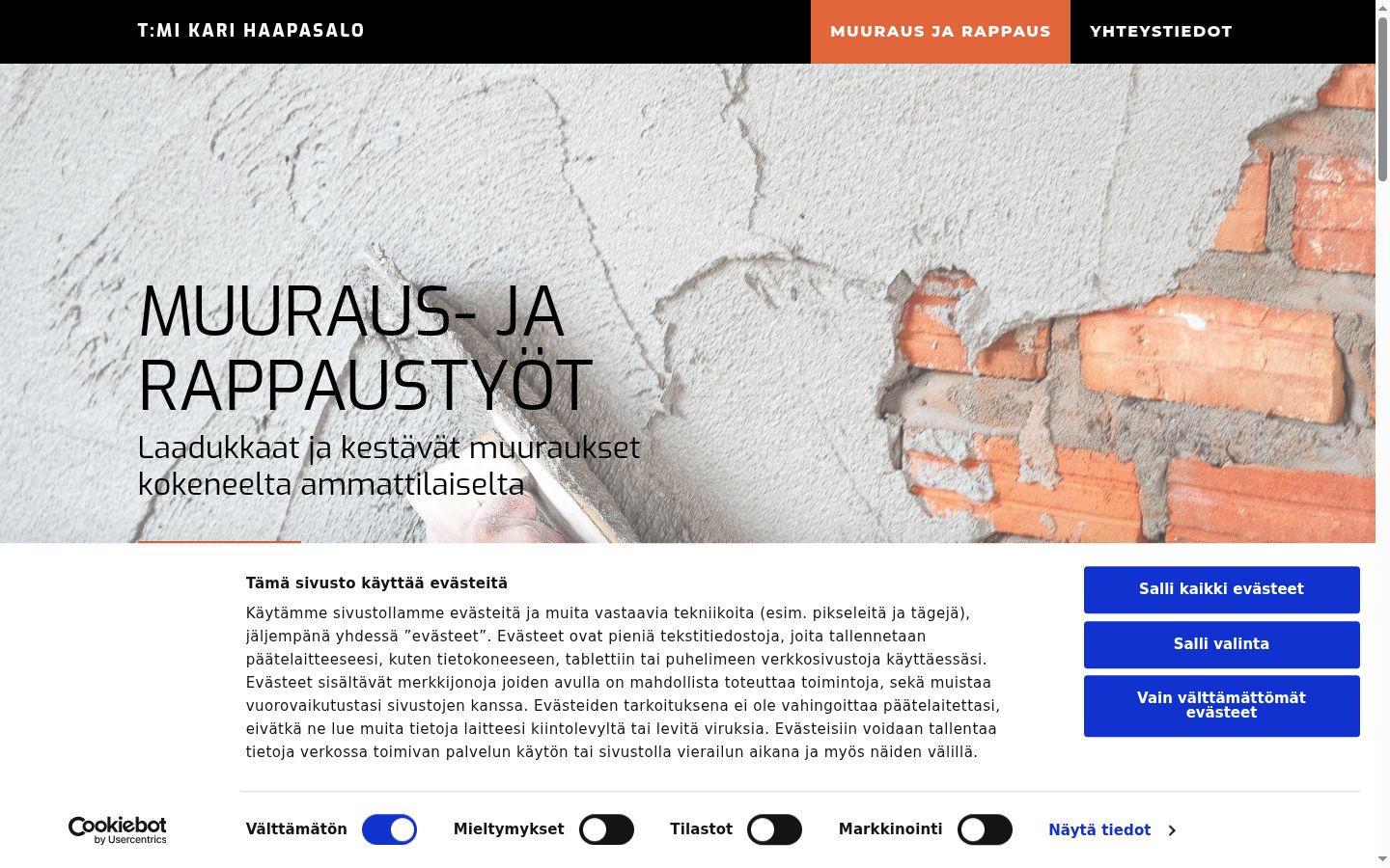 Screenshot tal-banner tal-kunsens muri qabel kwalunkwe interazzjoni