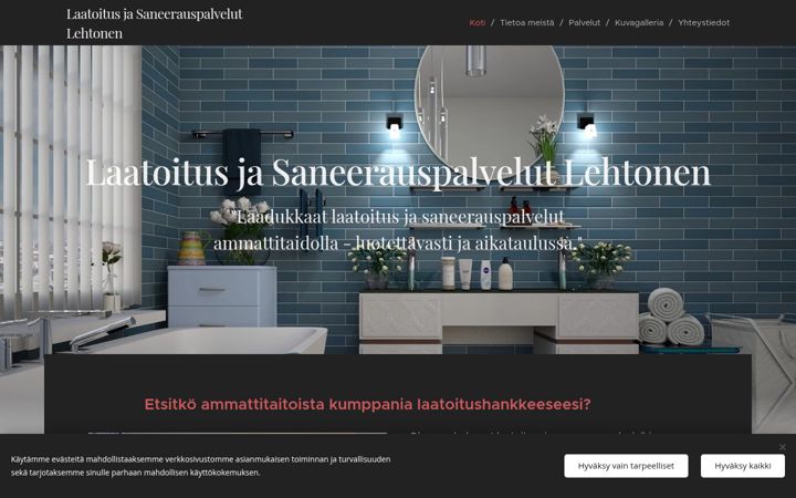 Screenshot of laatoituslehtonen.fi