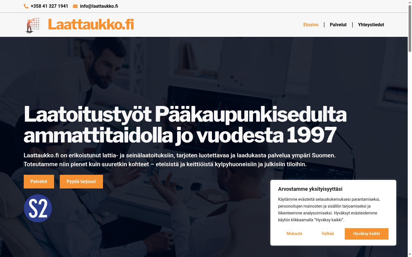 Snímek obrazovky baneru souhlasu zobrazeného před jakoukoli interakcí