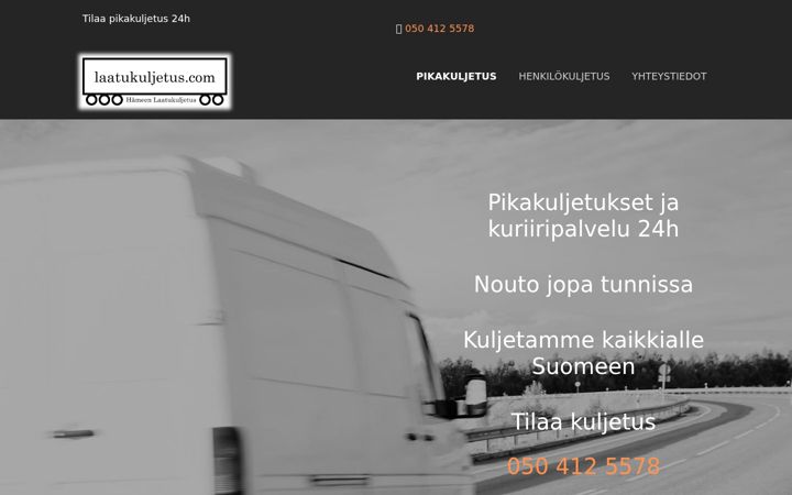 Screenshot of laatukuljetus.com
