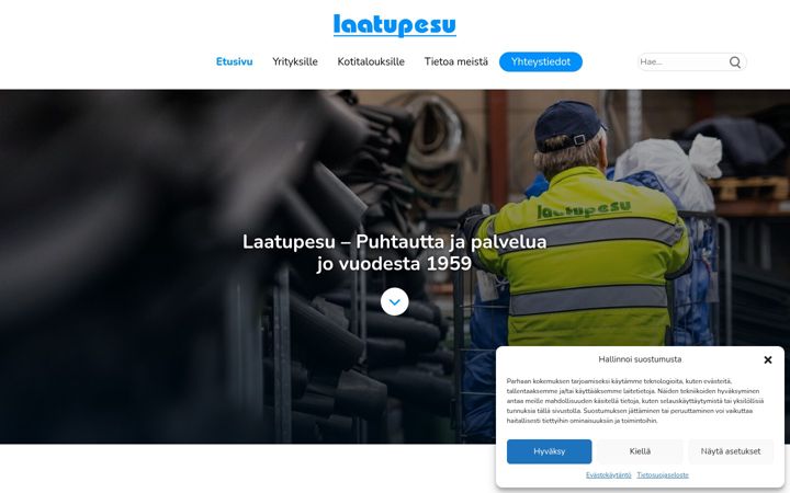 Screenshot of laatupesu.fi