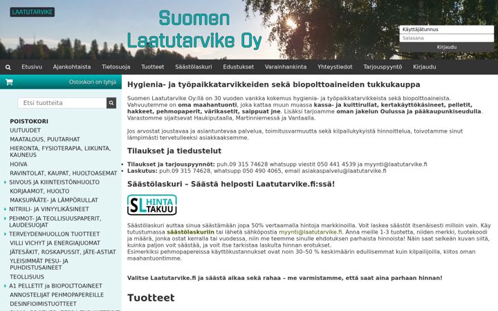 Screenshot of laatutarvike.fi