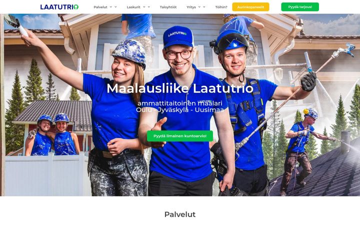 Screenshot of laatutrio.fi