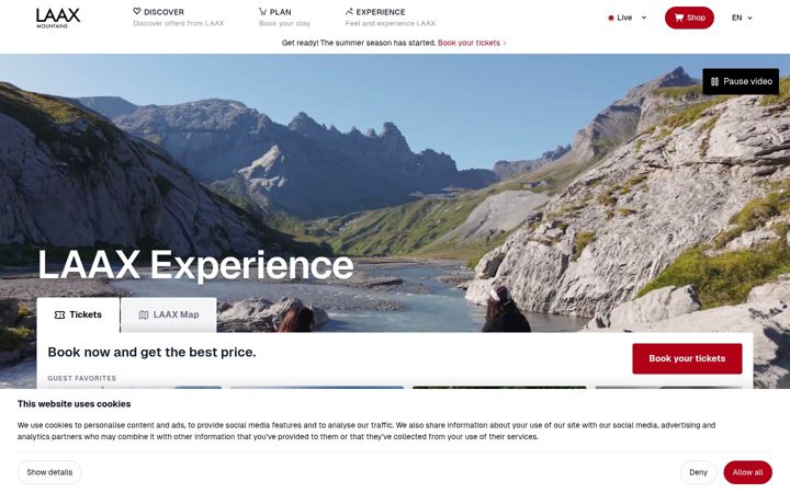 Screenshot of laax.com