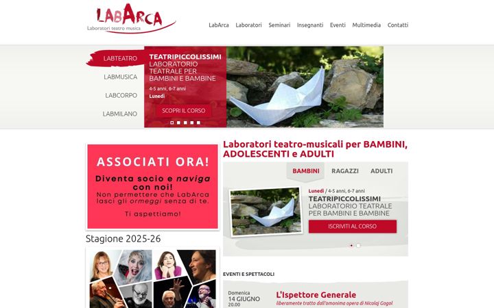 Screenshot of lab-arca.it