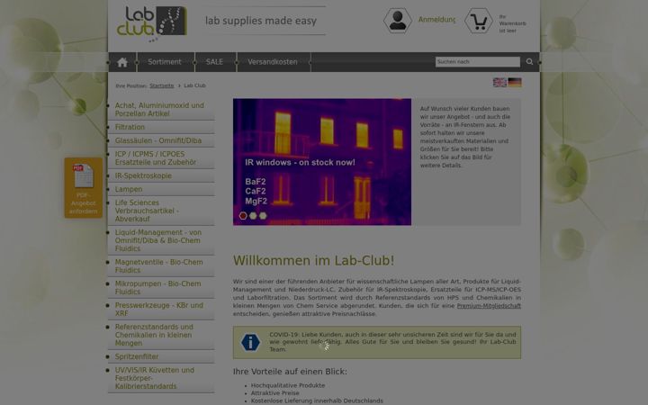 Screenshot of lab-club.com