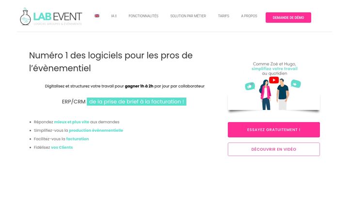 Screenshot of lab-event.com