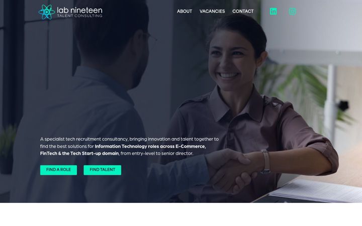 Screenshot of lab-nineteen.com