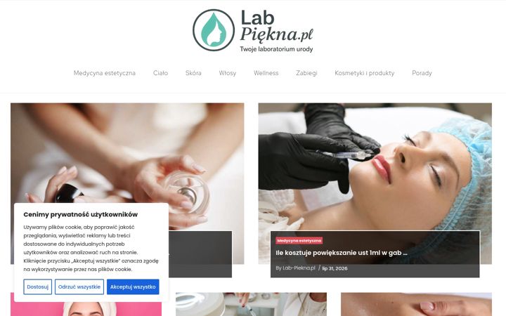 Screenshot of lab-piekna.pl