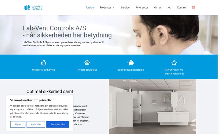 Screenshot of lab-vent.dk