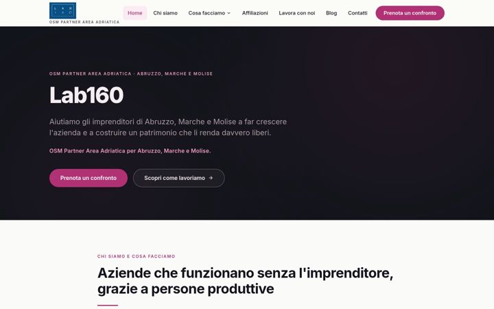 Screenshot of lab160.it