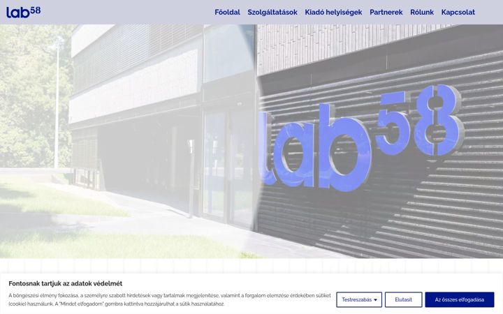 Screenshot of lab58.hu