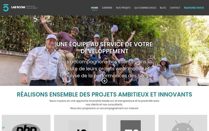 Screenshot of lab5com.fr
