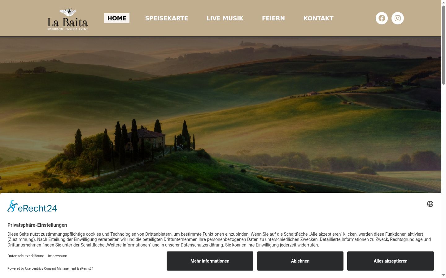 Screenshot tal-banner tal-kunsens muri qabel kwalunkwe interazzjoni