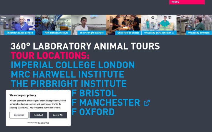 Screenshot of labanimaltour.org