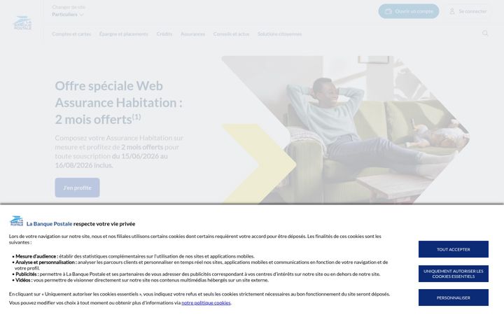 Screenshot of labanquepostale.fr