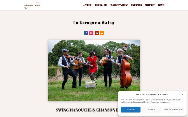 Screenshot of labaraqueaswing.fr