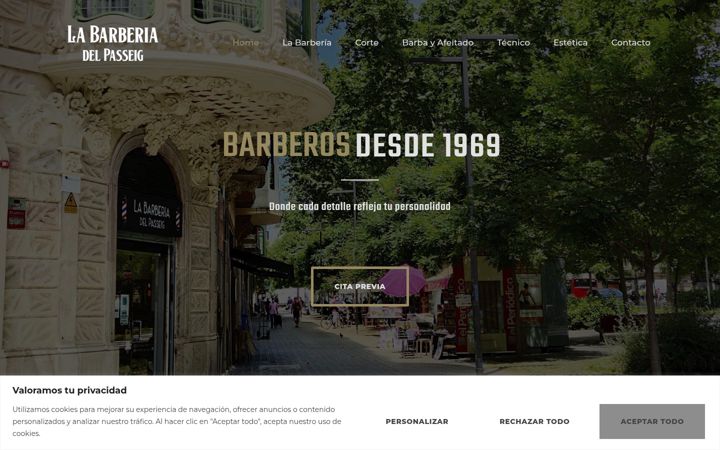 Screenshot of labarberiadelpasseig.com
