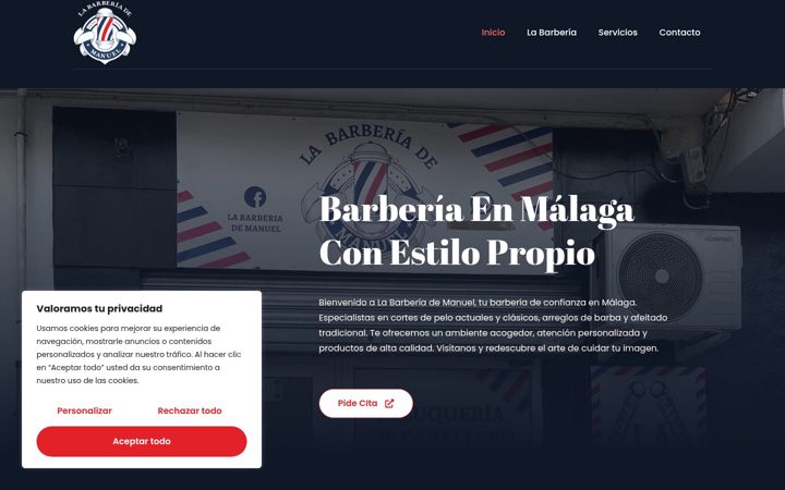Screenshot of labarberiademanuel.com