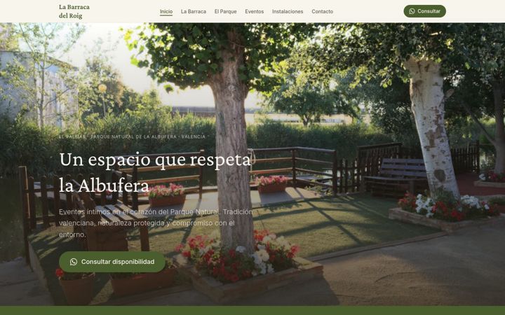Screenshot of labarracadelroig.com