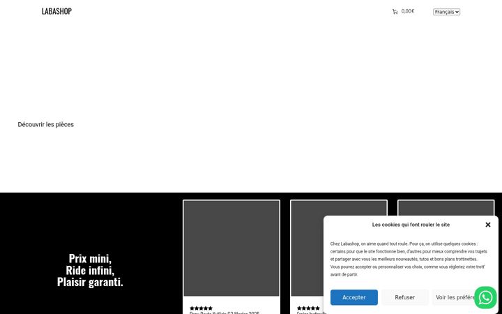 Screenshot of labashop.com