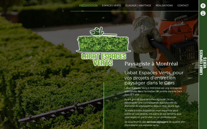 Screenshot of labatespacesverts.fr