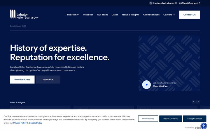 Screenshot of labaton.com
