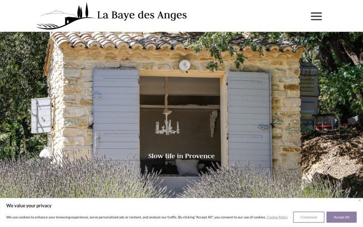 Screenshot of labayedesanges.fr