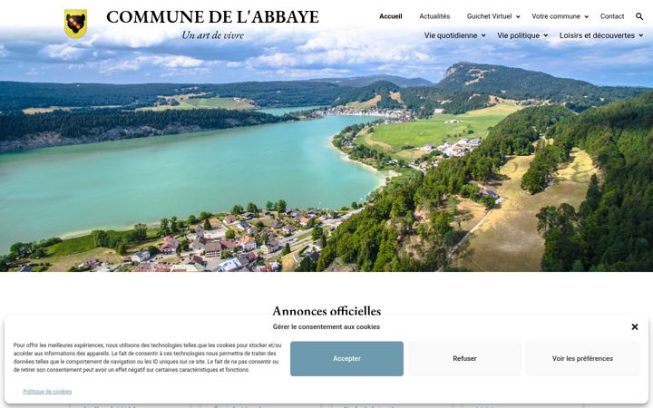 Screenshot of labbaye.ch