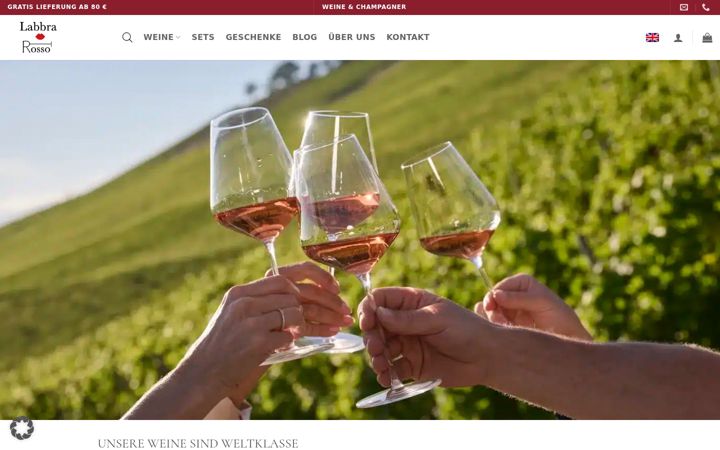Screenshot of labbrarosso.com