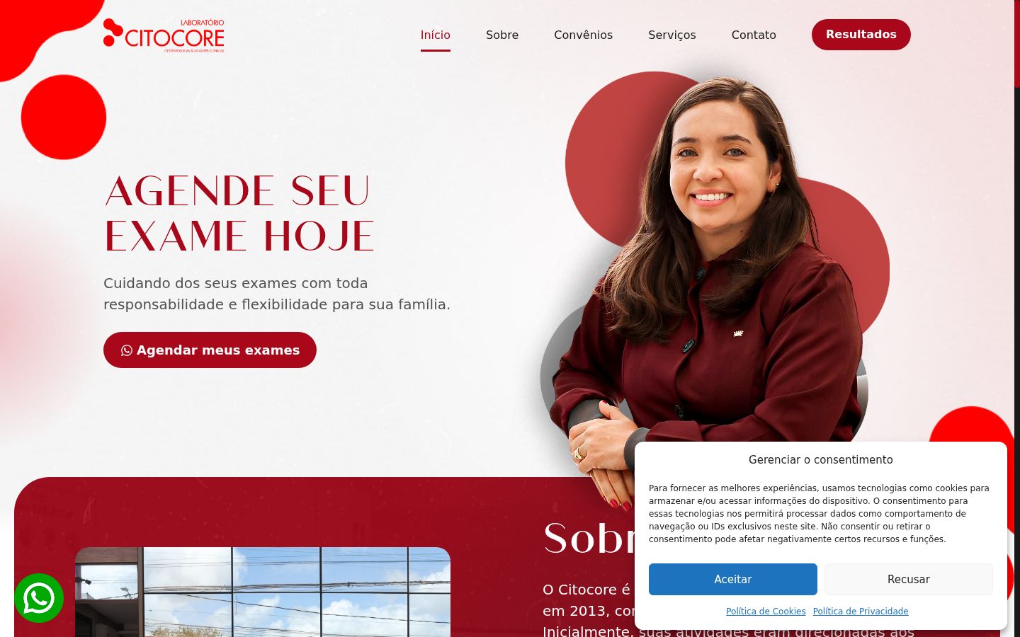 Screenshot del banner di consenso mostrato prima di qualsiasi interazione